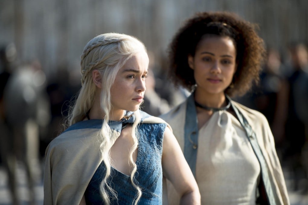 Emilia Clarke (left) and Nathalie Emmanuel in Game of Thrones. Photo: HBO
