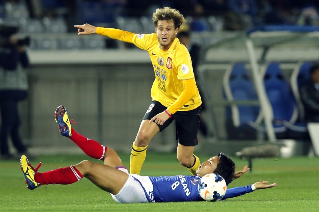 Guangzhou Evergrande's Italian playmaker Alessandro Diamanti in action against Yokohama F. Marinos last month. Diamanti is now sidelined with an injury. Photo: AP