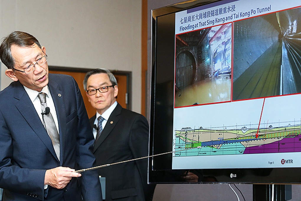 Project general manager Antonio Choi and network projects director Chew Tai-chong explain the delay. Photo: David Wong