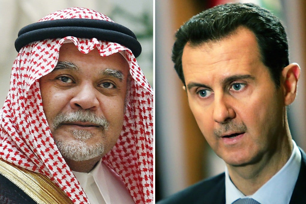 Prince Bandar bin Sultan (left) and Syrian President Bashar al-Assad. Photos: AP, AFP