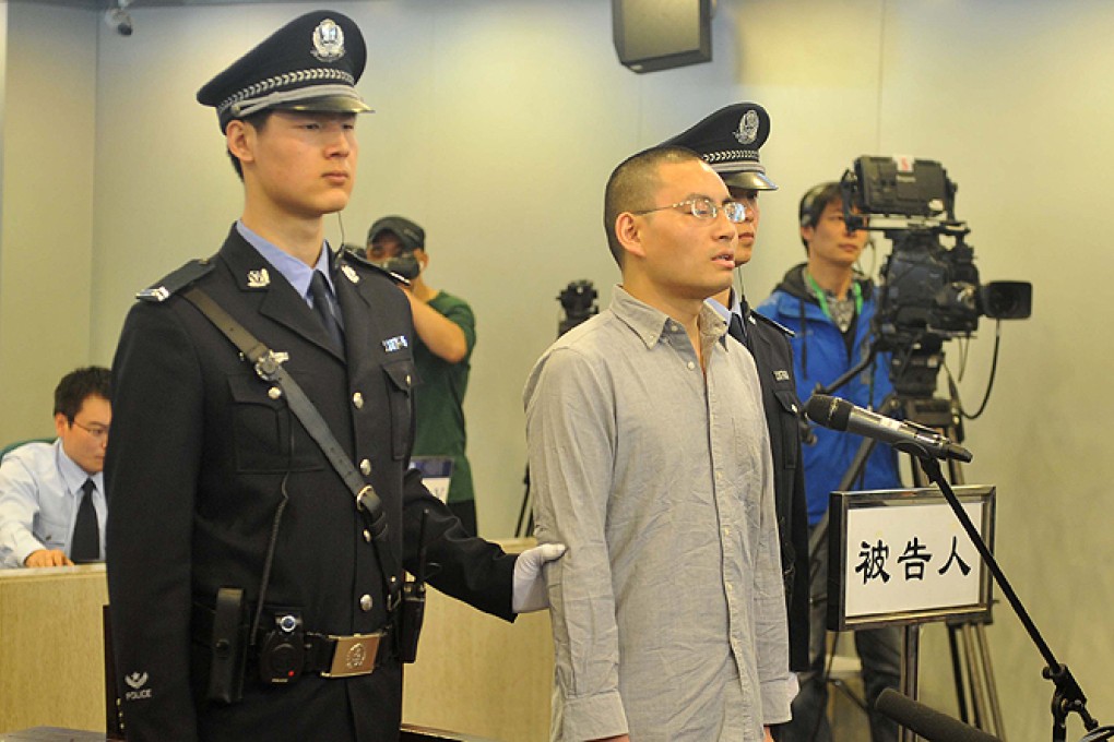 Qin Zhihui, known as 'Qinhuohuo' in cyberspace, was sentenced to three years in jail on Thursday for creating and spreading online rumours. Photo: Xinhua