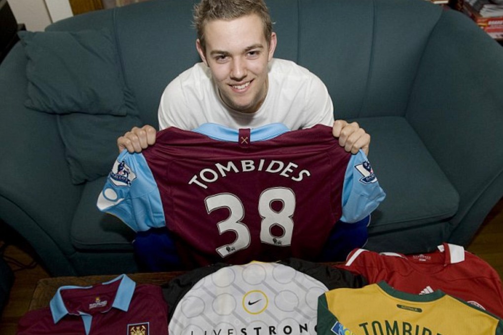 Tombides with his West Ham shirt. Photo: SMP