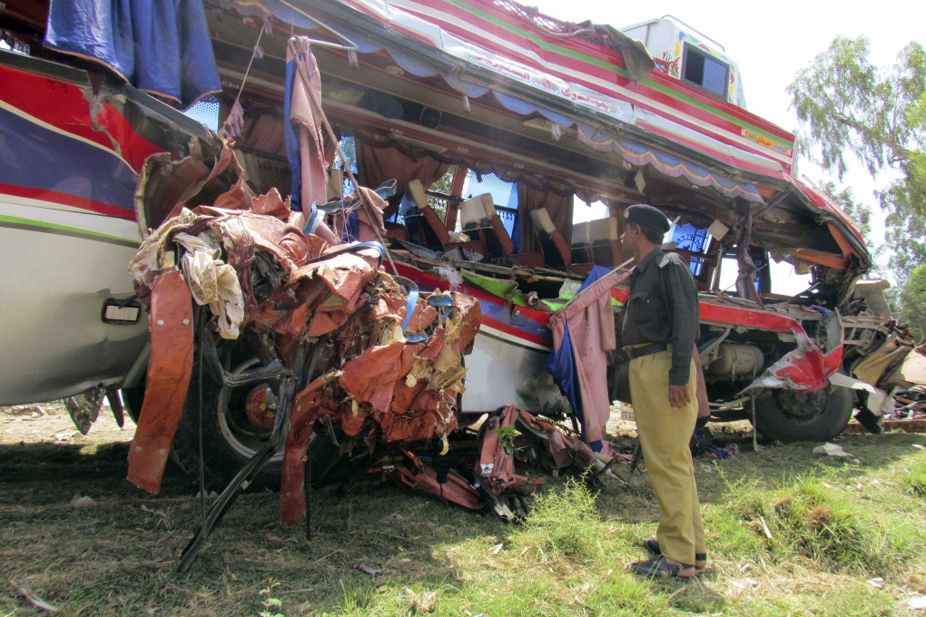 At least 42 people were killed after a bus collided with a truck in Pakistan. Photo: Reuters