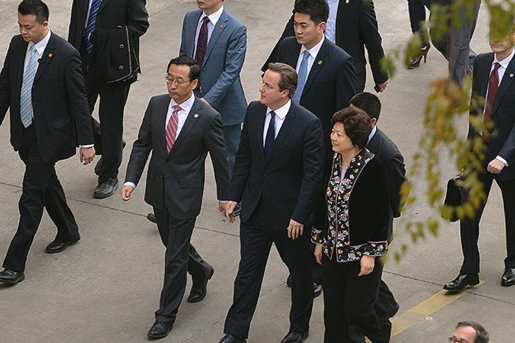 David Cameron visits Shanghai Jiao Tong University in December. Photo: AFP