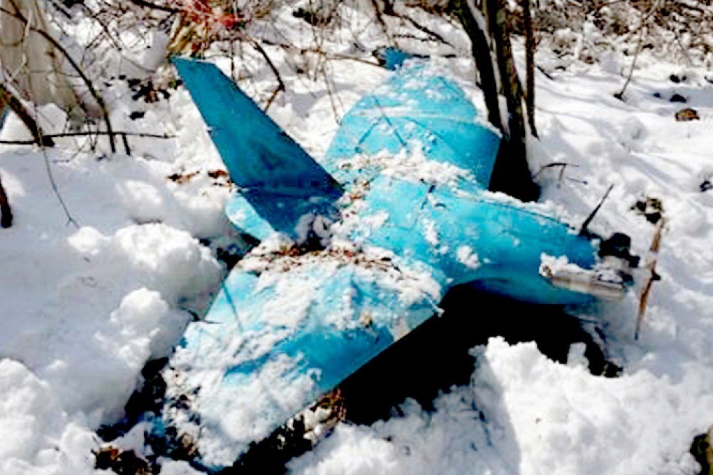 An unmanned drone found near Samcheok, South Korea, in October last year. Photo: AP