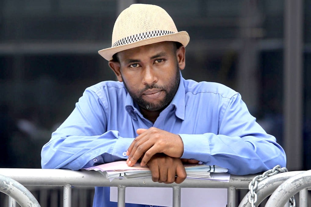 Somali journalist Ibrahim Mohamed Hussein laments the plight of asylum seekers in Hong Kong. Photo: Dickson Lee