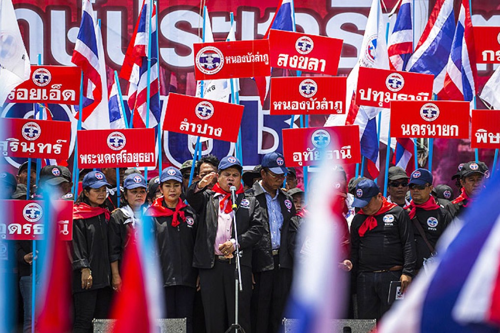 Red Shirt supporters of Prime Minister Yingluck Shinawatra rally in Nakhon Ratchasima, northeast Thailand, on Monday. Photo: Reuters