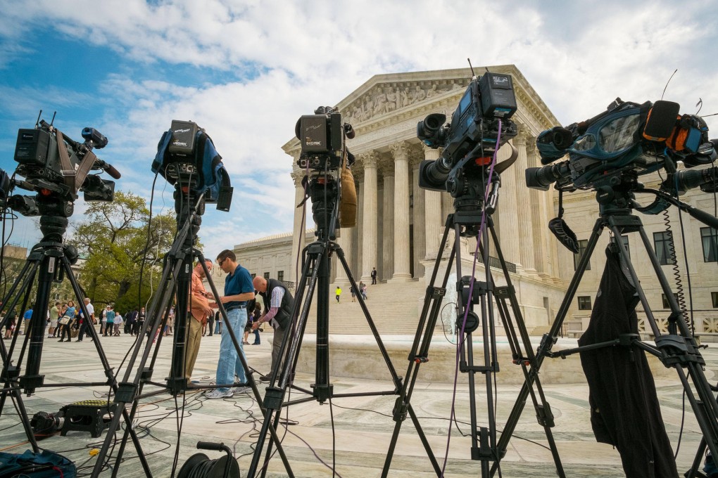 There is intense interest In the Supreme Court hearing pitting the powerful TV industry against an internet start-up. Photo: AP