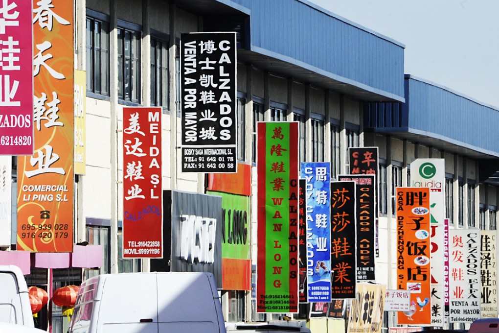 Chinese shops at the Cobo Calleja neighbourhood in Madrid. Photo: AFP