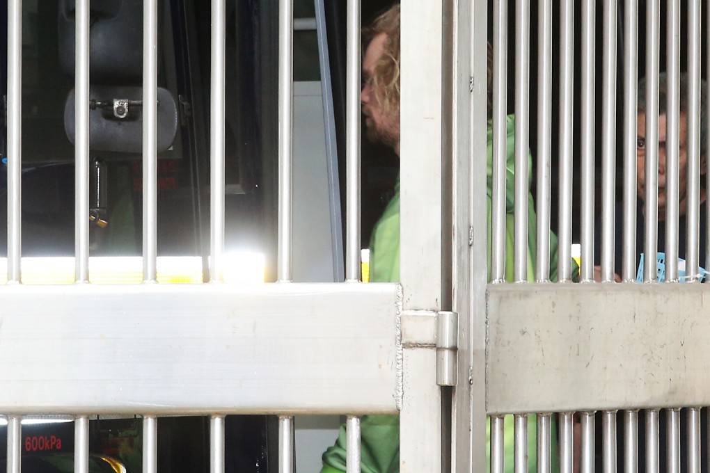 Antti Manselius was pictured boarding a prison van after a recent court hearing on his case. Photo: David Wong