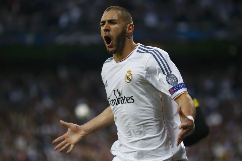 Karim Benzema celebrates his goal. Photo: Reuters