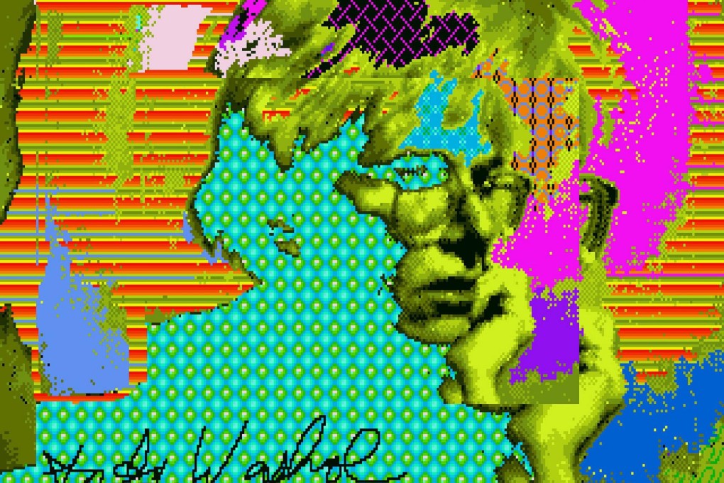 Images retrieved by forensic computer experts from Carnegie Mellon University from floppy disks in Andy Wahol's Amiga, the first advanced multimedia art graphics computer. Photos: Reuters