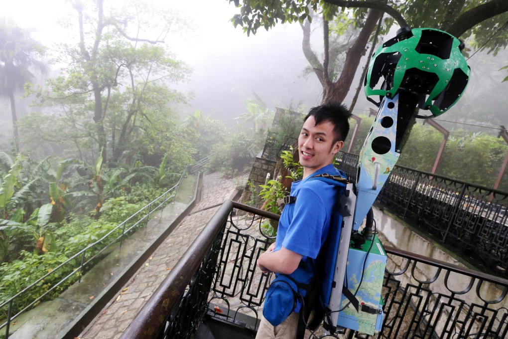 Raf Ho shows a Google Trekker. Photo: David Wong