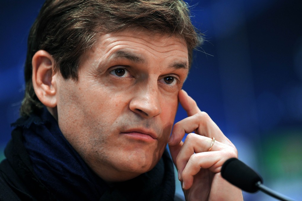 Tito Vilanova led Barcelona to the Spanish league title with a record-tying 100 points. Photo: AFP