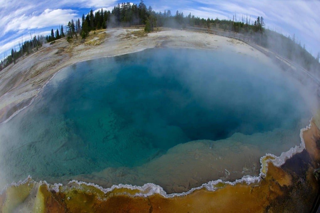 A geothermal pool at the Wyoming park. Photo: AFP