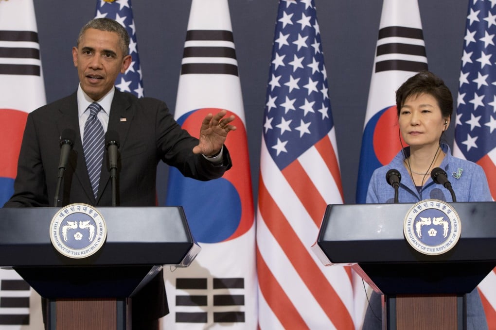 Pyongyang has attacked South Korean President Park Geun-hye as a “prostitute” in thrall to her “pimp” Barack Obama. Photo: AP