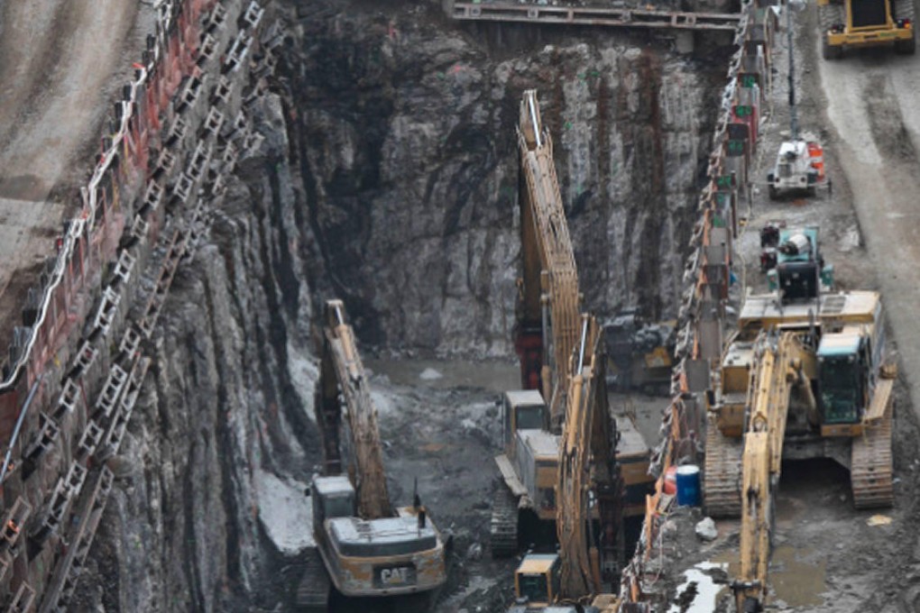 Excavation continues at the future rail tunnel site.