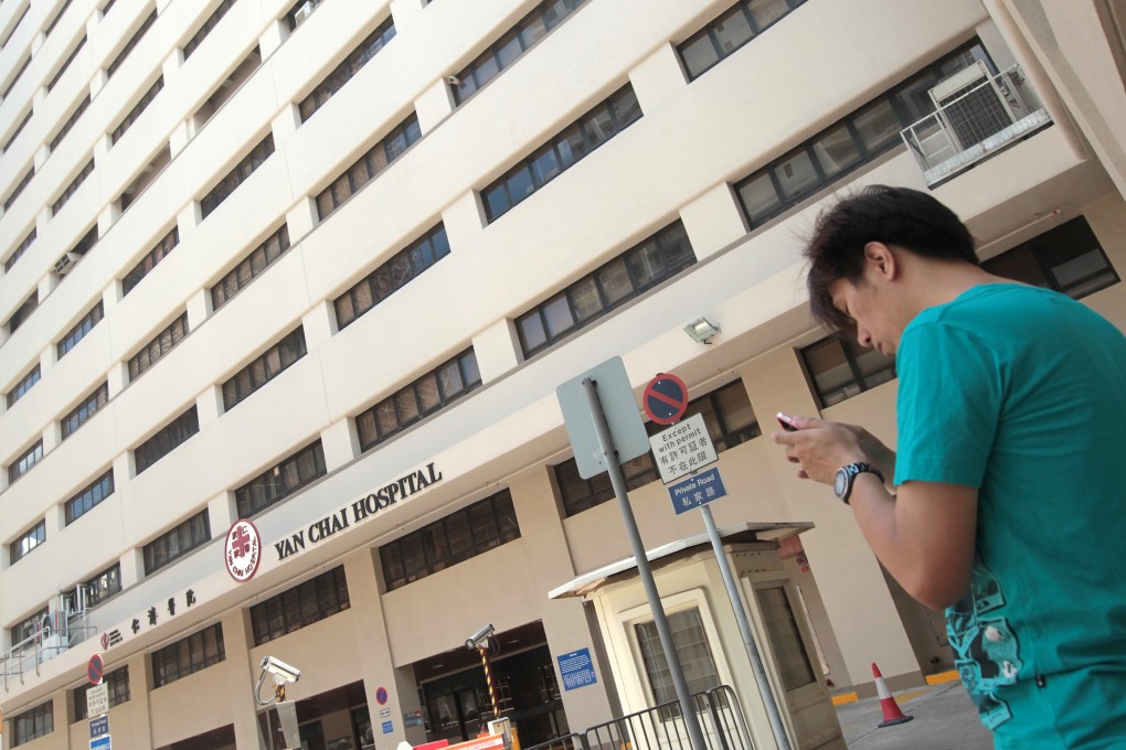 The stab attack victim is being treated at Yan Chai Hospital. Photo: K. Y. Cheng