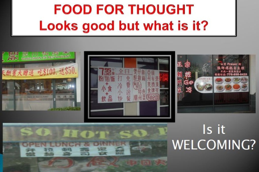 Part of a submission made to Richmond’s council last year by residents opposed to ubiquitous Chinese signage in the city. Photo: SCMP Pictures