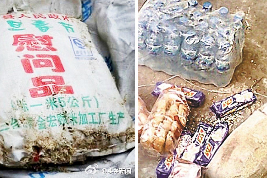 The wasted stockpiles were discovered by village officials after residents complained of a foul smell. Photos: Weibo