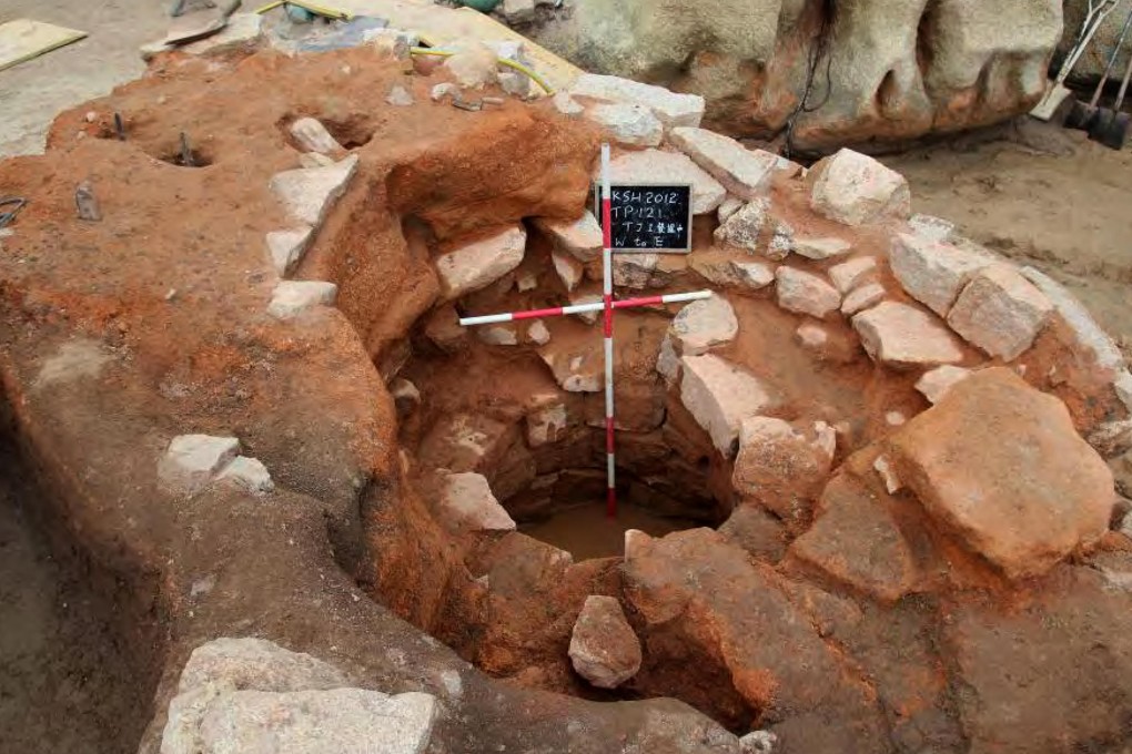 One of the wells unearthed in the dig at Kai Tak. Photo: SCMP Pictures