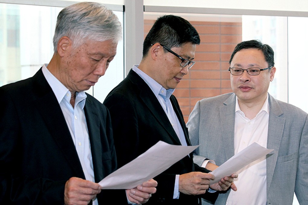 Reverend Chu Yiu-ming and Occupy's Chan, Tai. Photo: May Tse