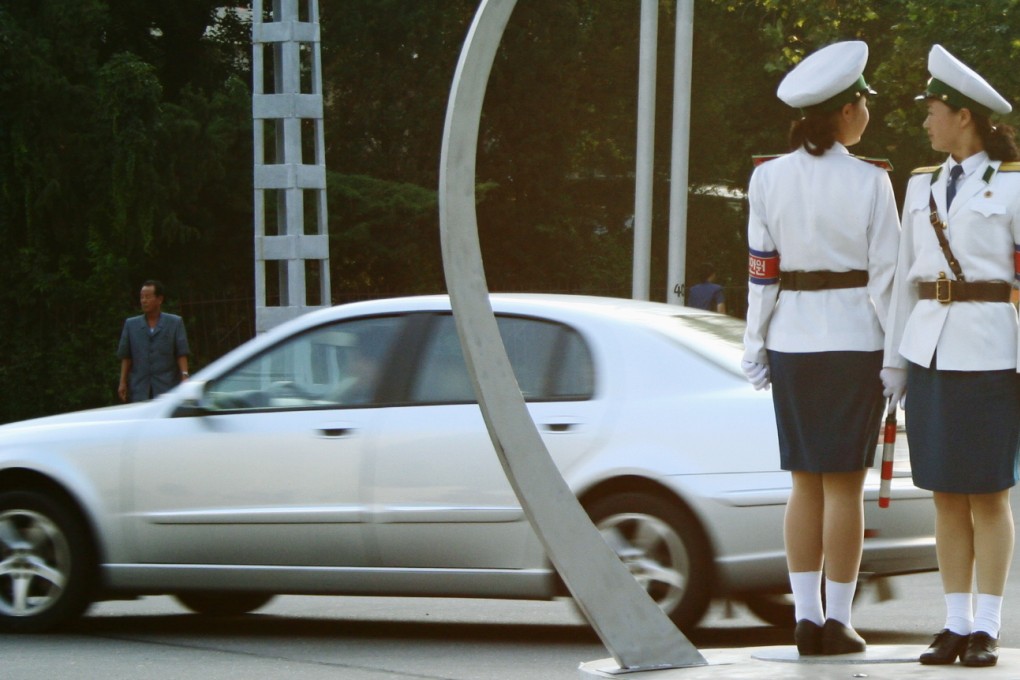 A handout photo of traffic police in Pyongyang. A new route for road trips to North Korea will be opened in Dandong. Photo: SCMP Pictures