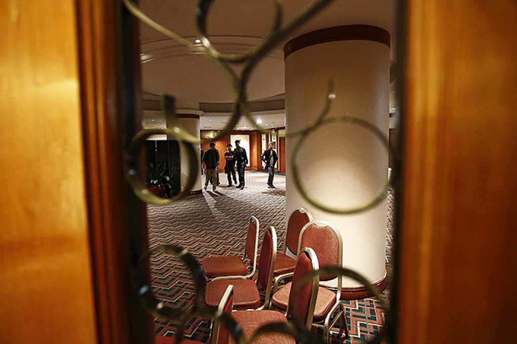 A room at the Lido Hotel used by relatives of flight MH370 passengers lies empty. Photo: Reuters