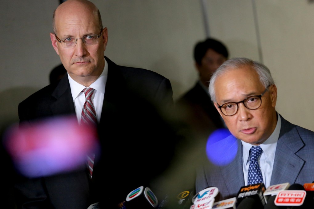 MTR chief executive Jay Walder and chairman Raymond Chien Kuo-fung. Photo: David Wong