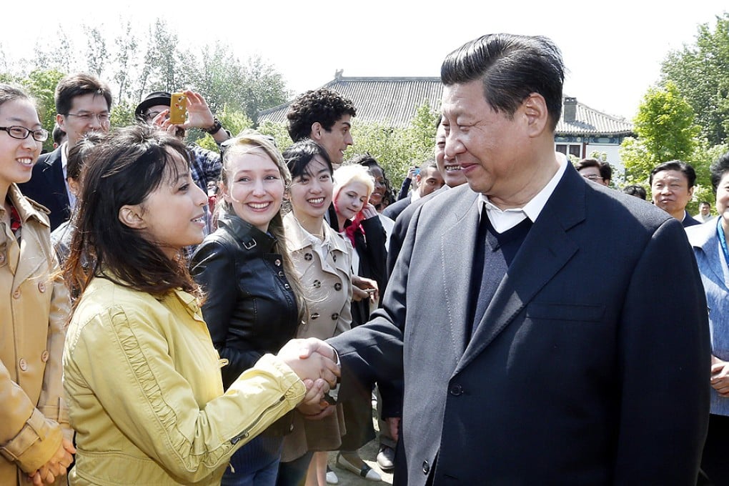 President Xi Jinping visits Peking University. Photo: Xinhua