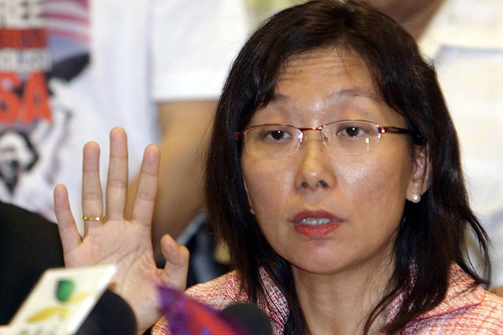 Malaysian opposition politician Teresa Kok after she was released from detention under the Internal Security Act in 2008 in this file image. Photo: AFP