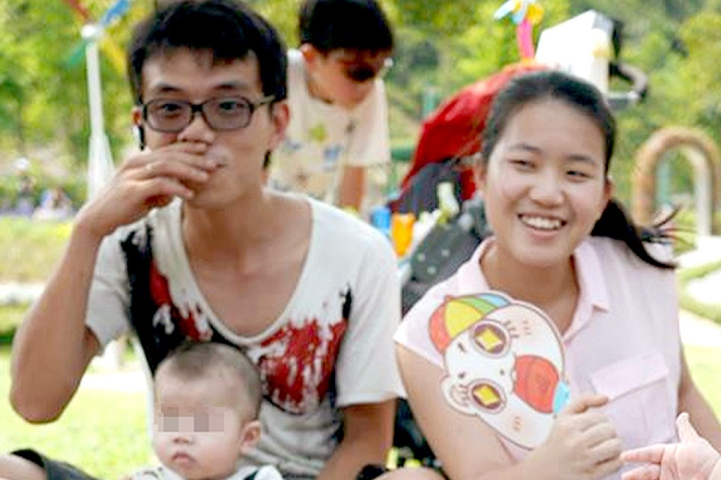 Happier days: Ho Sai-tung with his wife and son. Photo: SCMP