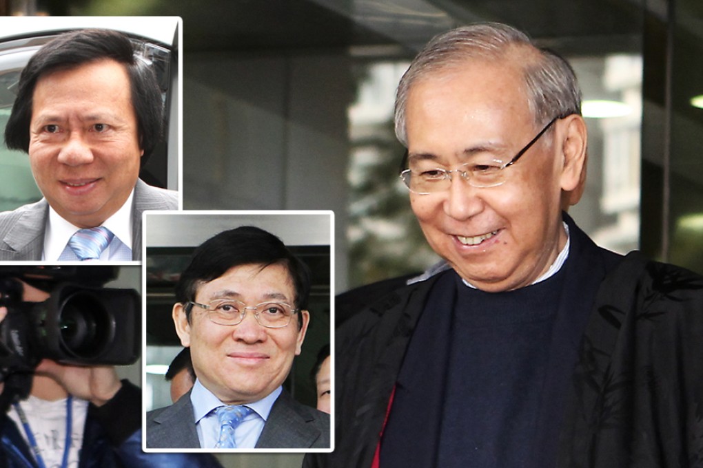 Former chief secretary Rafael Hui Si-yan with Thomas Kwok Ping-kwong (top inset) and Raymond Kwok Ping-luen (bottom inset). Photos: Felix Wong and Edward Wong