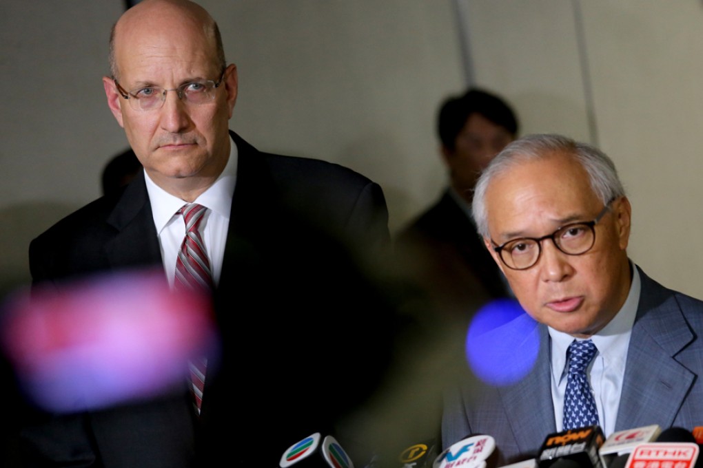 MTR chief executive Jay Walder and chairman Raymond Chien Kuo-fung. Photo: David Wong