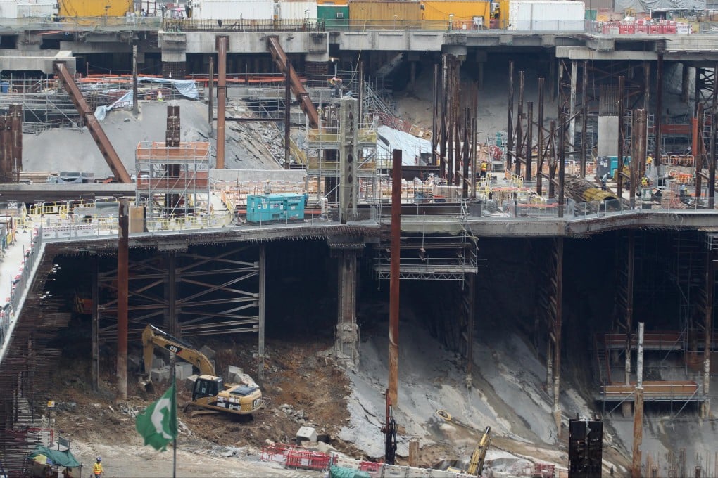 The troubled site of the express railway terminal in West Kowloon. Photo: Felix Wong