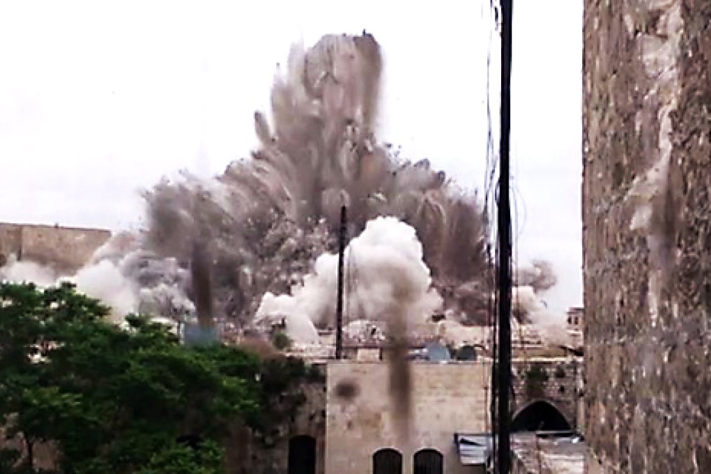 The attack levelled the Carlton Citadel Hotel just across the road from the city’s Unesco-listed Citadel. Photo: AFP