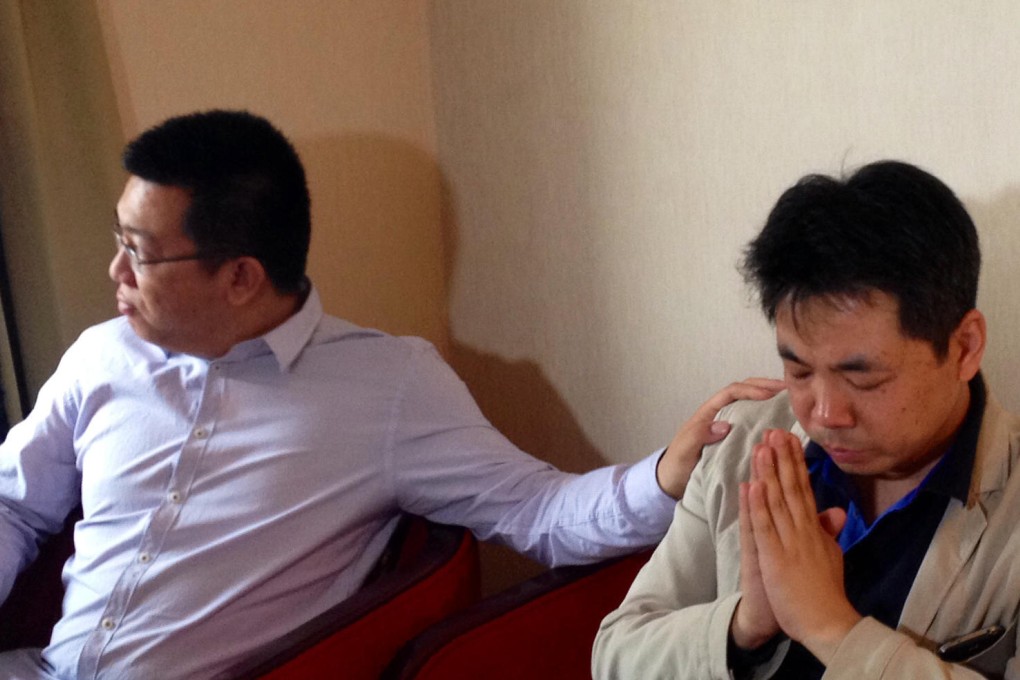 Steve Wang (left) and Jiang Hui won't stop searching. Photo: Wu Nan