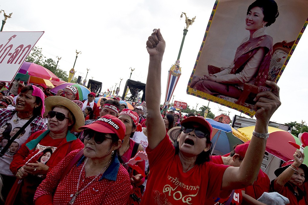 Pro-government "red shirts" plan to oppose anti-government protesters, who want a new prime minister appointed. Photo: AFP