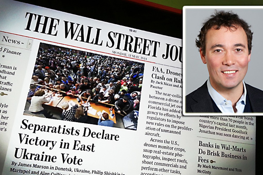 William Lewis was named by News Corp to lead Dow Jones, publisher of The Wall Street Journal. Photo: SCMP