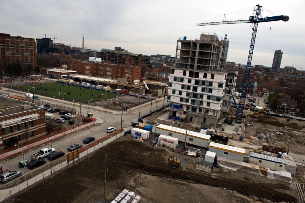 New home construction in Canada picked up in April, although economists expect activity to cool off this year. Photo: Bloomberg