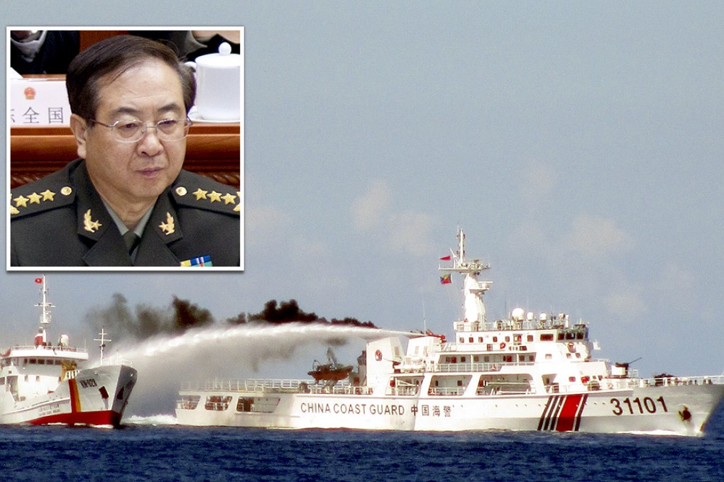 General Fang Fenghui's (inset) visit comes amid tensions over maritime incidents between Beijing and its Asian neighbours recently, such as a run-in between a Chinese vessel and Vietnamese boat in the South China Sea. Photos: AP, Simon Song