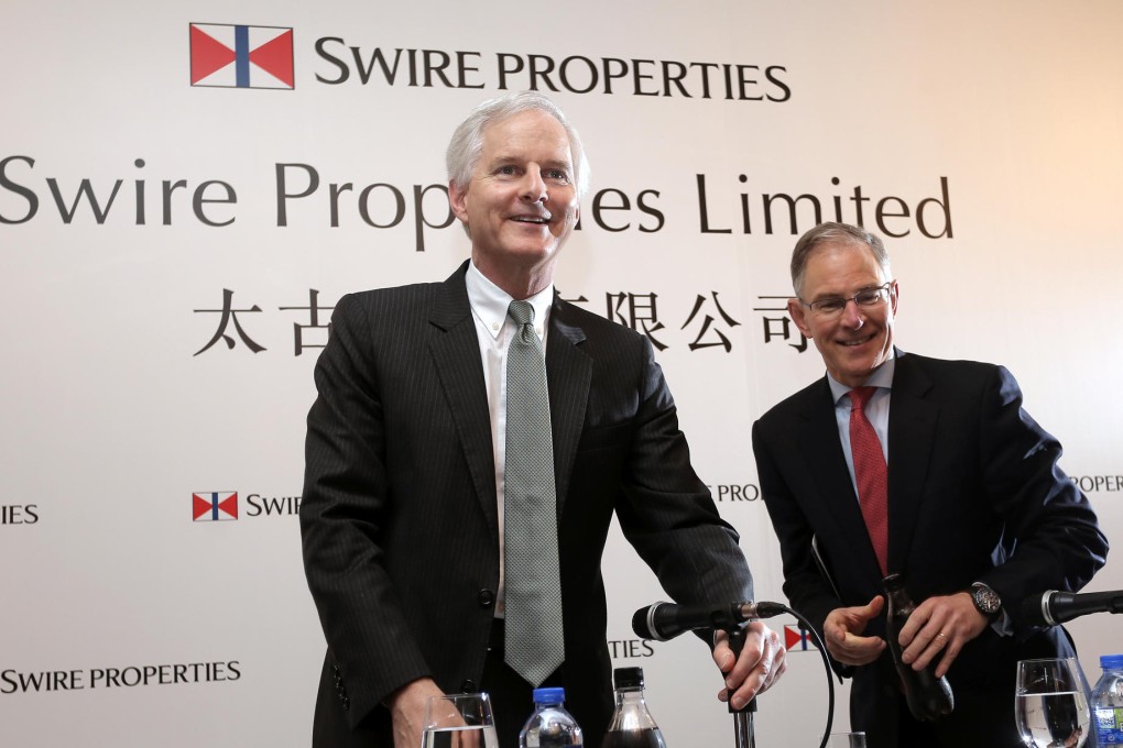 John Slosar (left) and Martin Cubbon at the annual general meeting yesterday. Photo: Paul Yeung