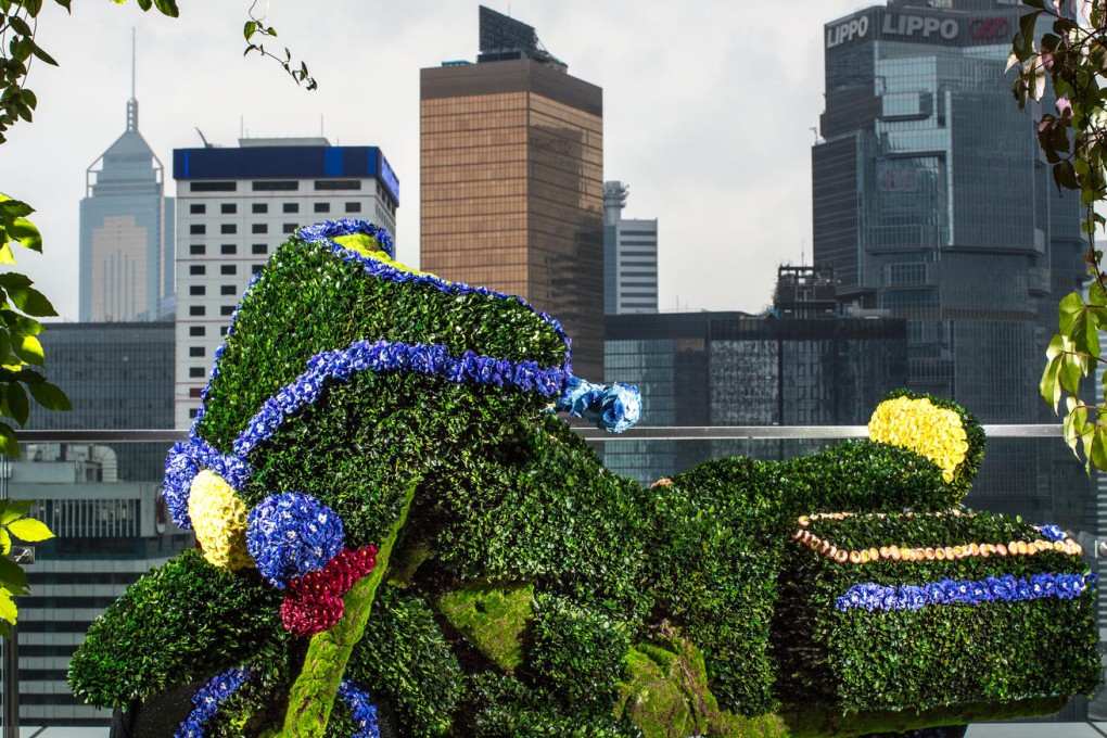 Sevva's floral Harley Davidson sculpture. Photo: Edmon Leong