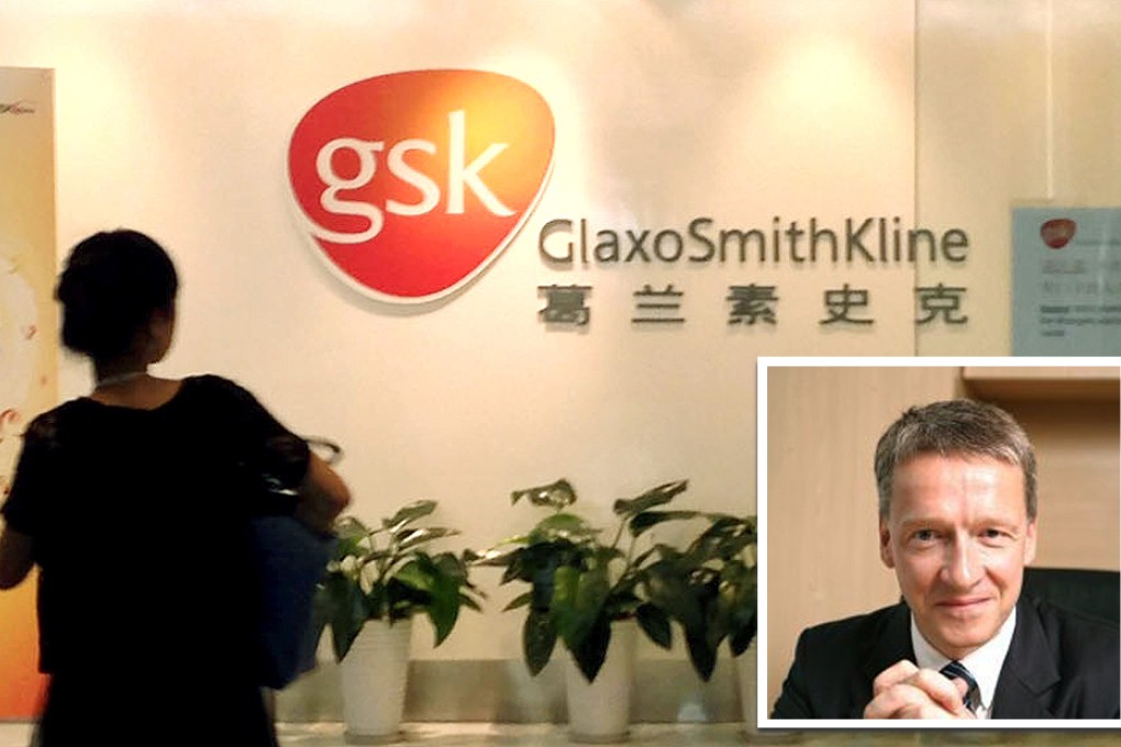 Chinese police said they had charged the British former China head of drugmaker GlaxoSmithKline Mark Reilly (inset) and other colleagues with corruption. Photo: Reuters, LinkedIn