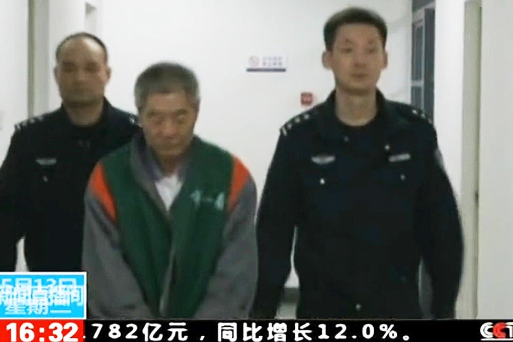 State television footage shows Xiang Nanfu in detention in Beijing. Photo: SCMP Pictures