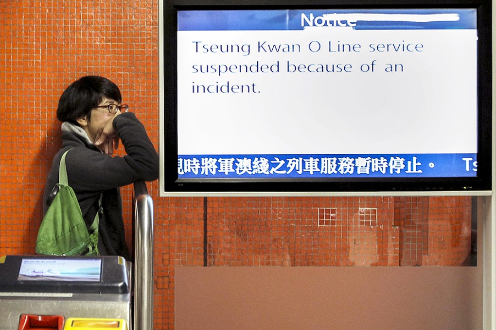 Frustrated commuters might be consoled knowing senior MTR staff will pay for delays. Photo: David Wong