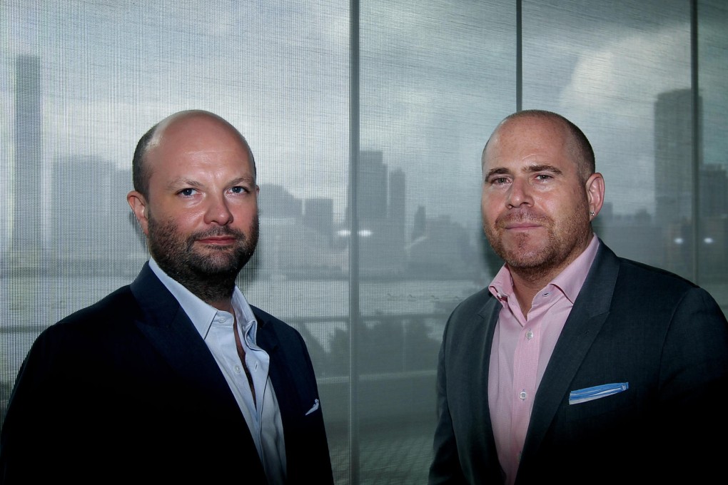 Art Basel's Asia director Magnus Renfrew (left) and overall Art Basel director Marc Spiegler. Photo: Jonathan Wong