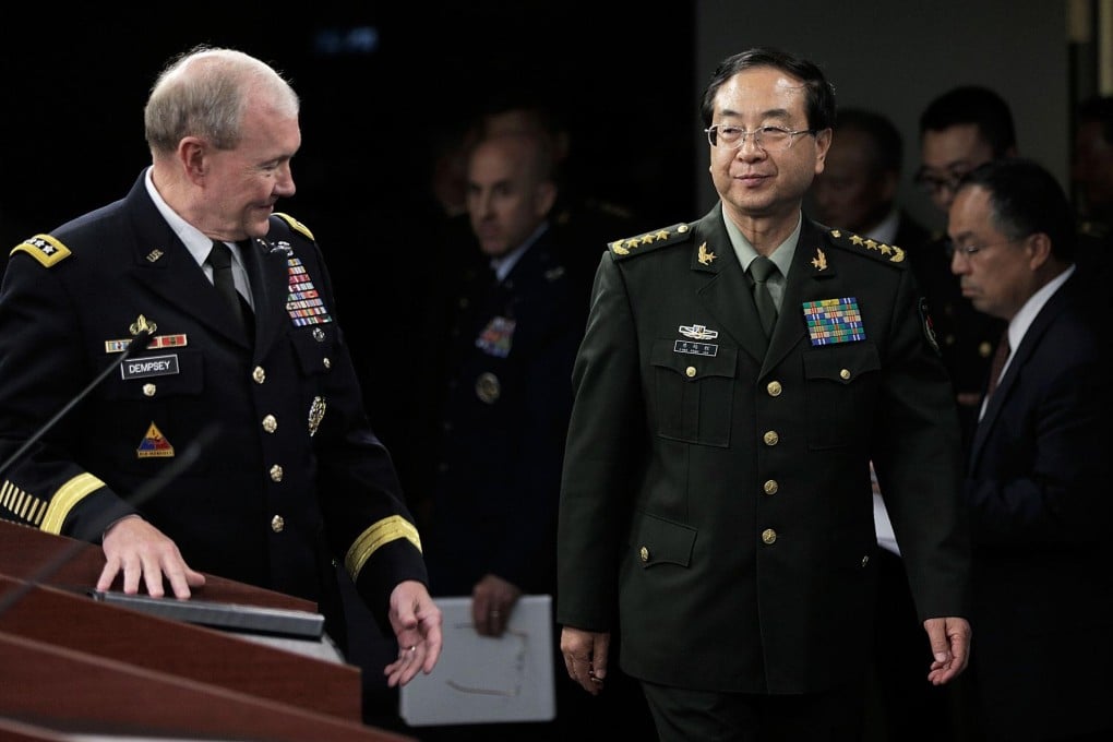 General Martin Dempsey with General Fang Fenghui. Photo: AFP