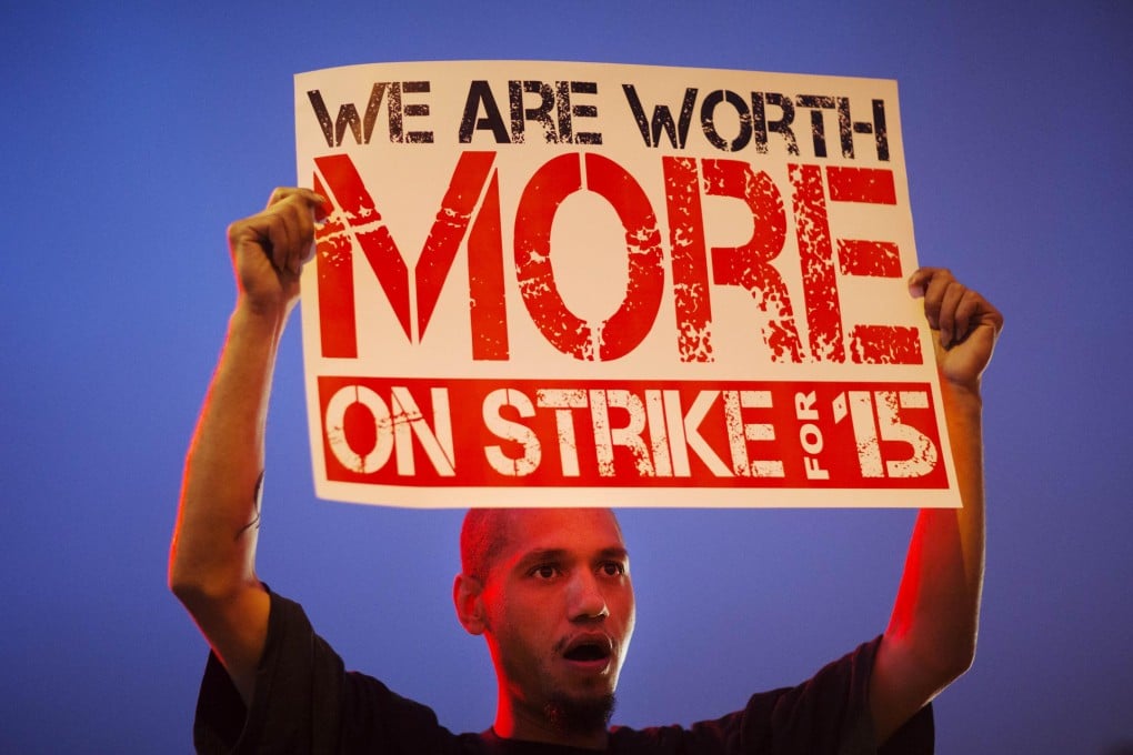 Workers from Atlanta join in the action. Photo: AP