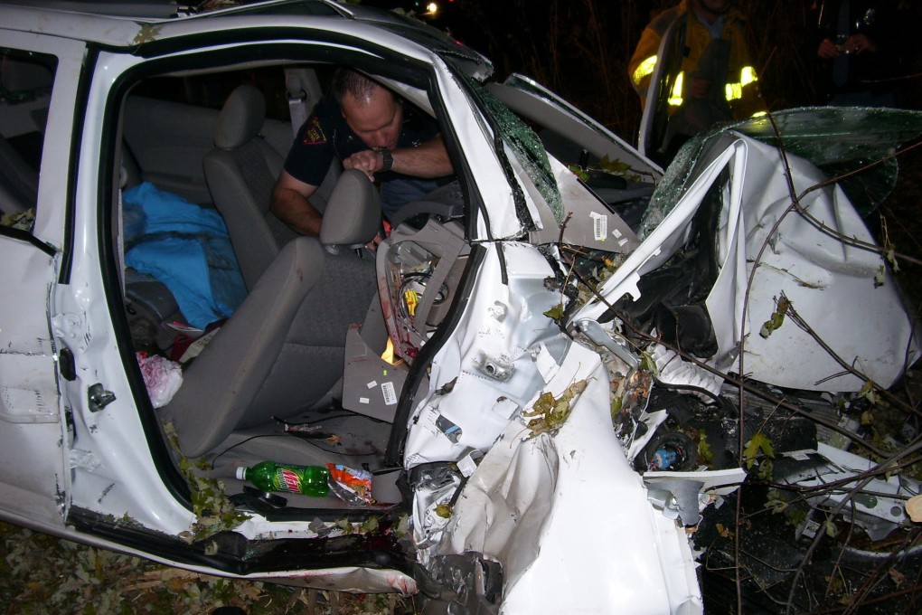 A Chevrolet Cobalt that crashed, killing two Wisconsin teenagers, in 2006. An ignition fault meant the air bags failed to deploy. Photo: AP